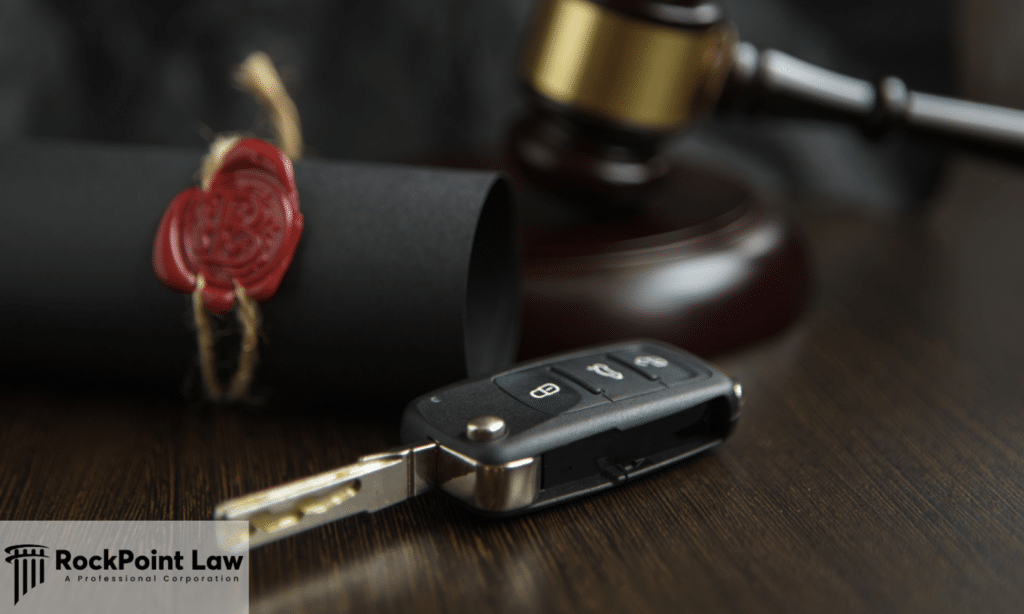 Vehicle keys and legal documents related to a lemon law buyback claim