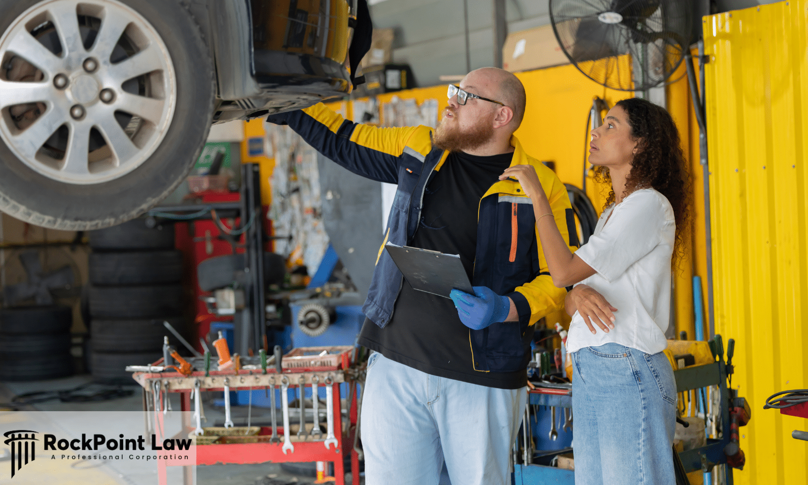 Mechanic explaining repeated repair issues on a Ram 1500 to the vehicle owner