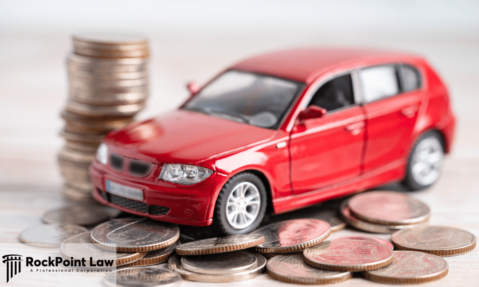 Car surrounded by money representing the value of a Lemon Law cash and keep settlement.