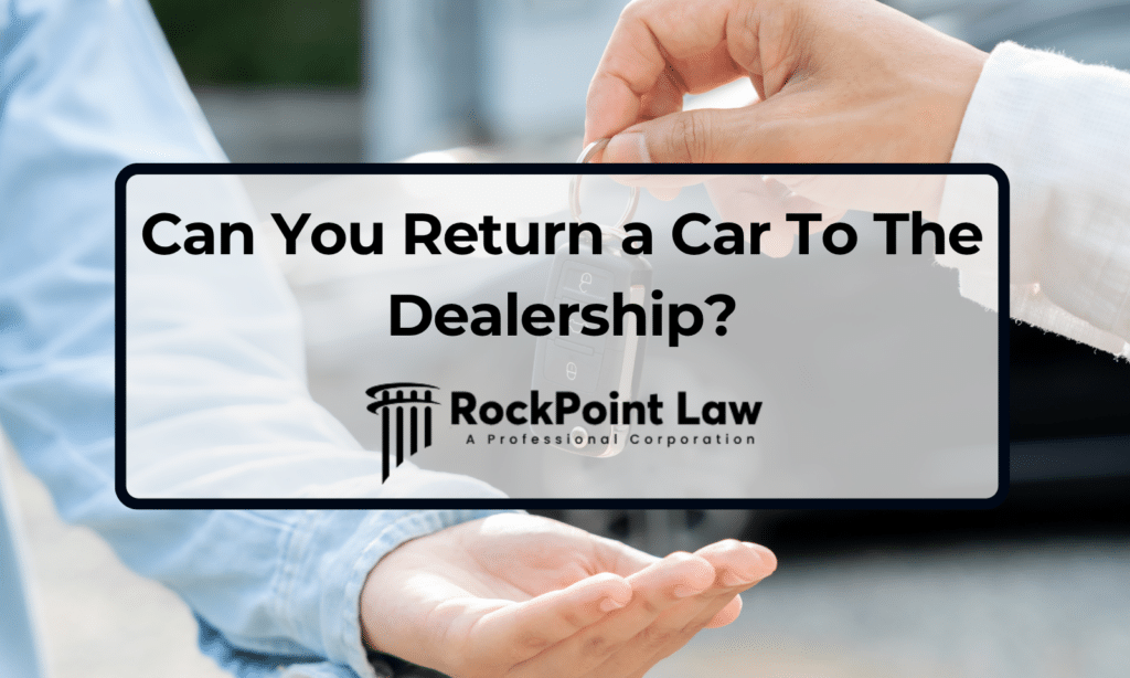 Person handing over car keys while returning a vehicle to a dealership.