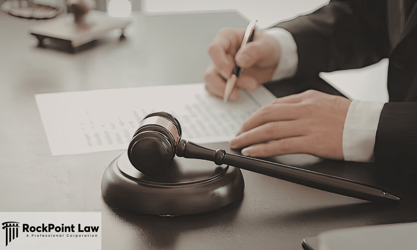 Attorney reviewing legal documents with a gavel representing the Virginia Lemon Law claim process.