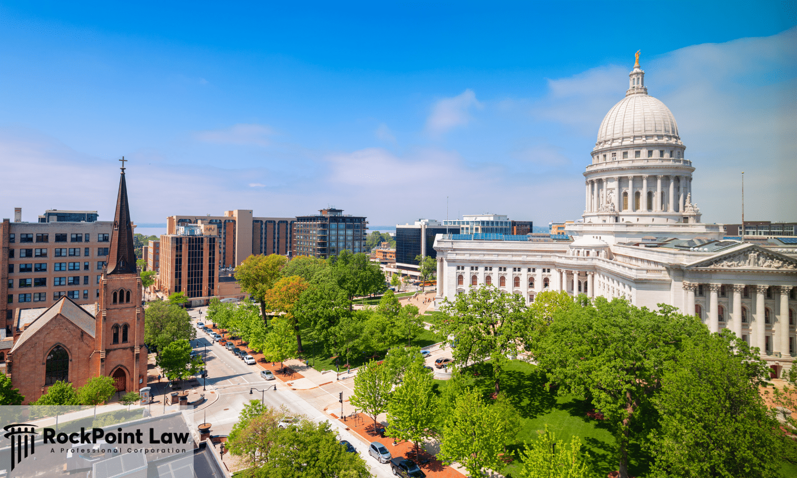 The Wisconsin State Capitol in Madison, seat of the legislature that enacted the state's Lemon Law for defective new vehicles.